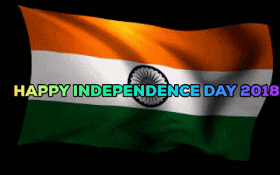 Indian National flag Gif images for Happy Independence Day 2018 
