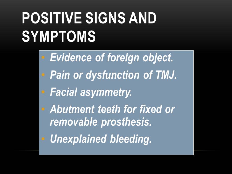Dentistry Radiographic Image Selection Criteria