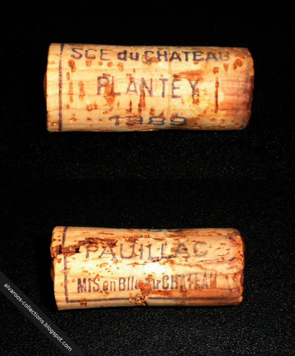 Destroyed wine cork: Chateau Plantey (Pauillac) 1989 Destroyed wine cork: Chateau Plantey (Pauillac) 1989