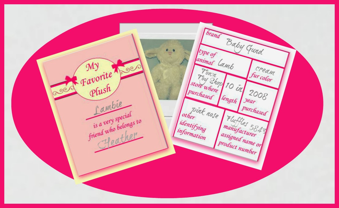 Blueberry Dreaming Free Printable Stuffed Animal Identification Folder