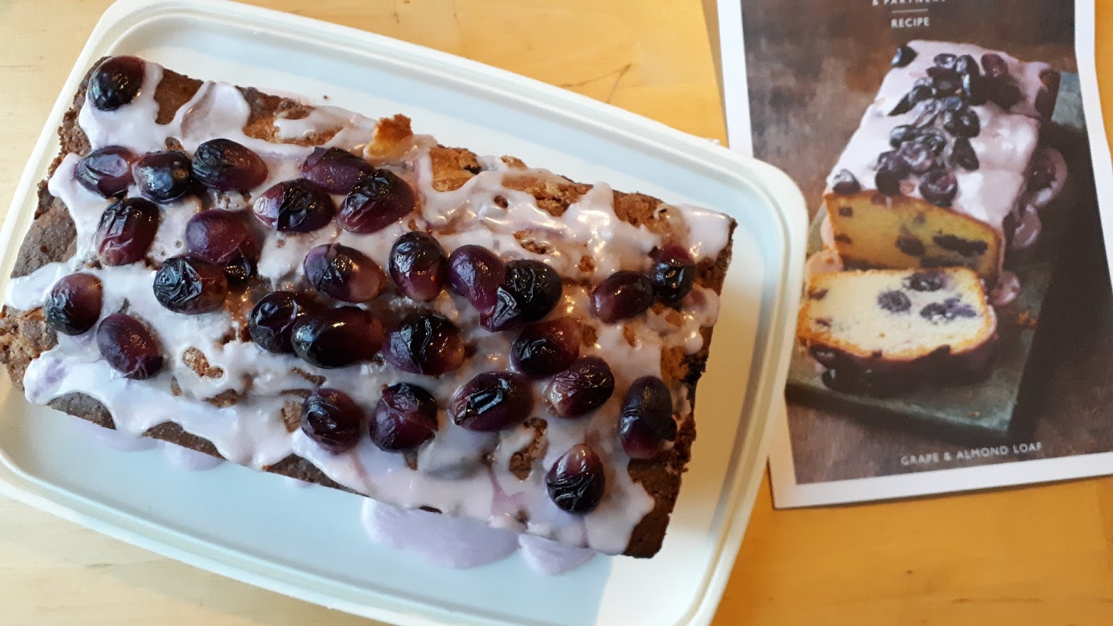 Desperate Reader Grape and Almond loaf cake a Waitrose recipe