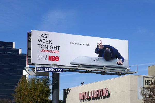 Last Week Tonight with John Oliver HBO season 5 billboard John Oliver HBO season 5 billboard