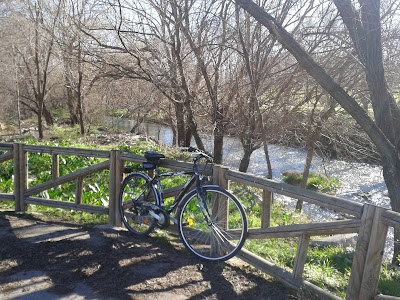 Parque Manzanares, bicicleta.