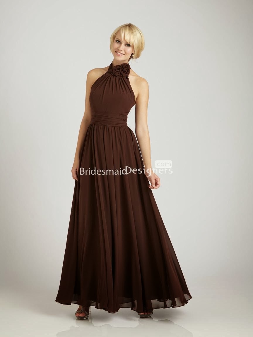 http://www.bridesmaiddesigners.com/different-chocolate-3d-flower-halter-neck-long-a-line-sleeveless-pleated-chiffon-bridesmaid-gown-824.html