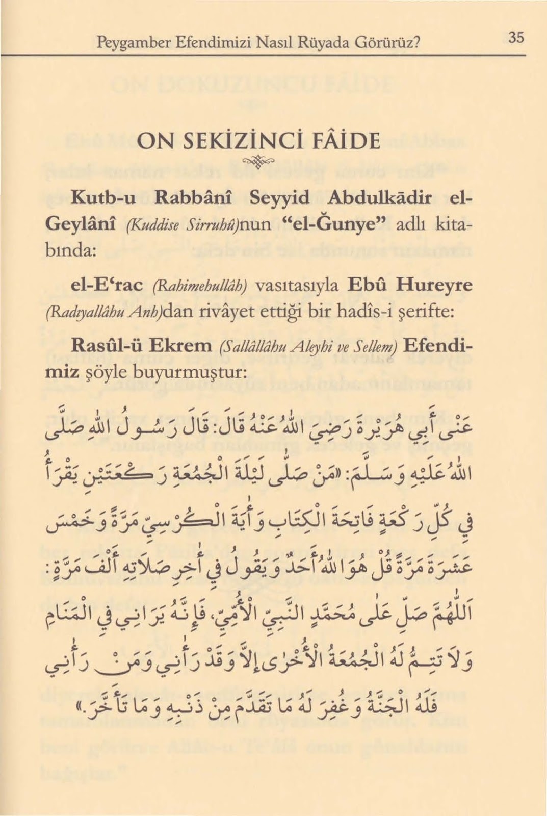 Peygamber Efendimizi (ﷺ) Rüyada Görmek İçin Ne Yapmak Gerekir