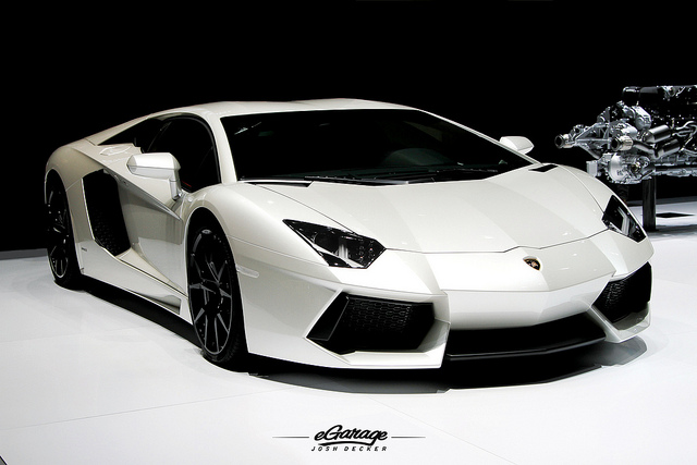 Luxury Cars Aventador Black And White