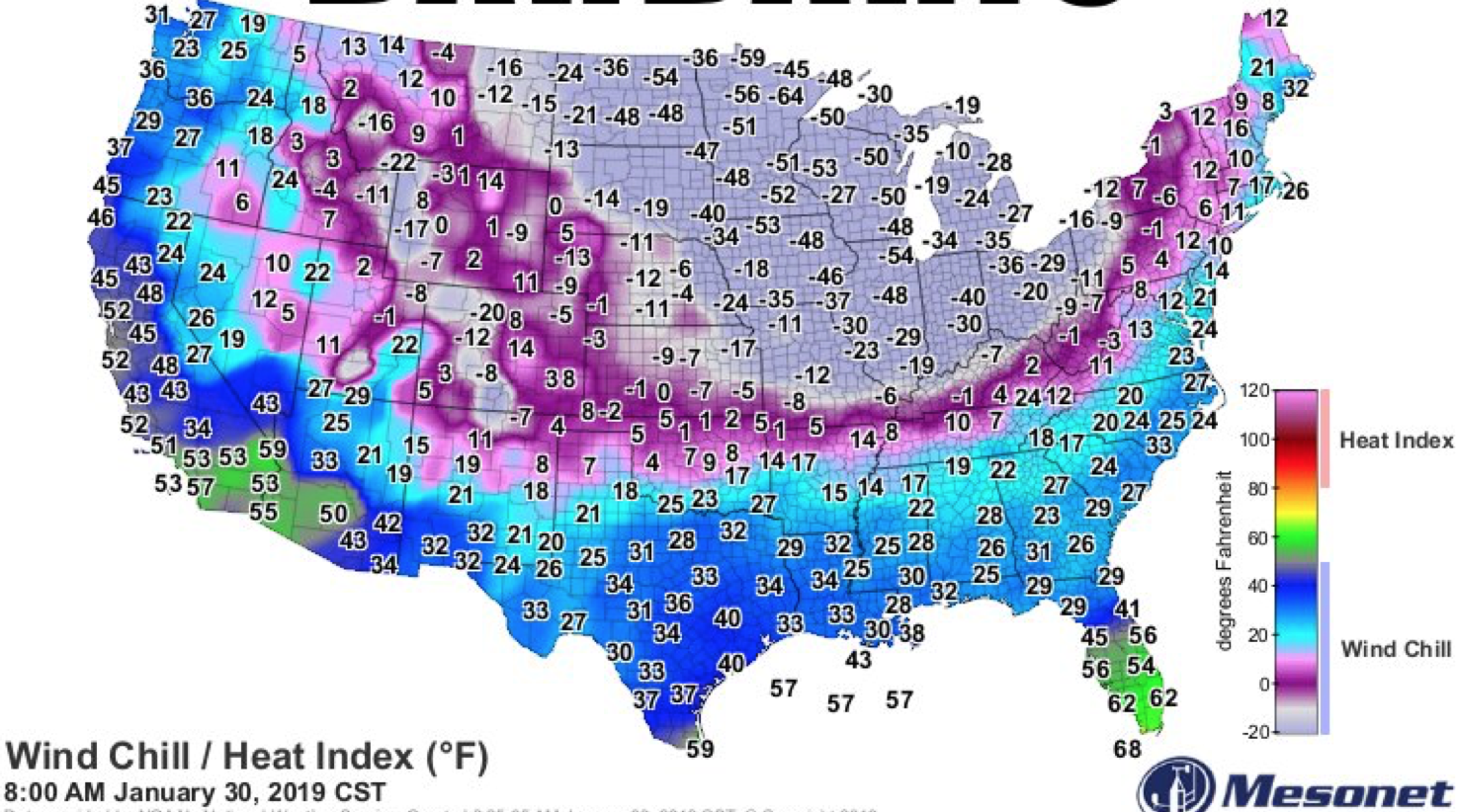 Mse Creative Consulting Blog Current U S Wind Chills