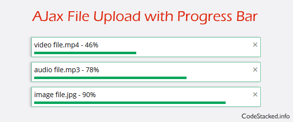 Ajax File Upload with Dynamic Progress Bar