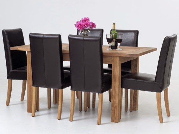 Beautiful examples of leather chairs for dining room!