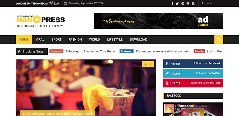 Nanopress Free Blogger Template