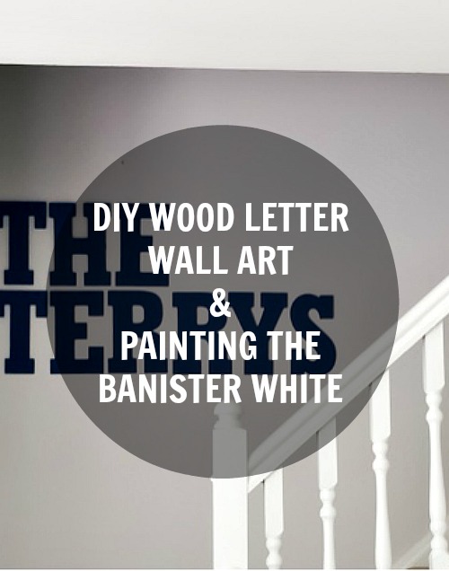 LC Interior DIY Wood Letter Wall Art & Painting The Banister White
