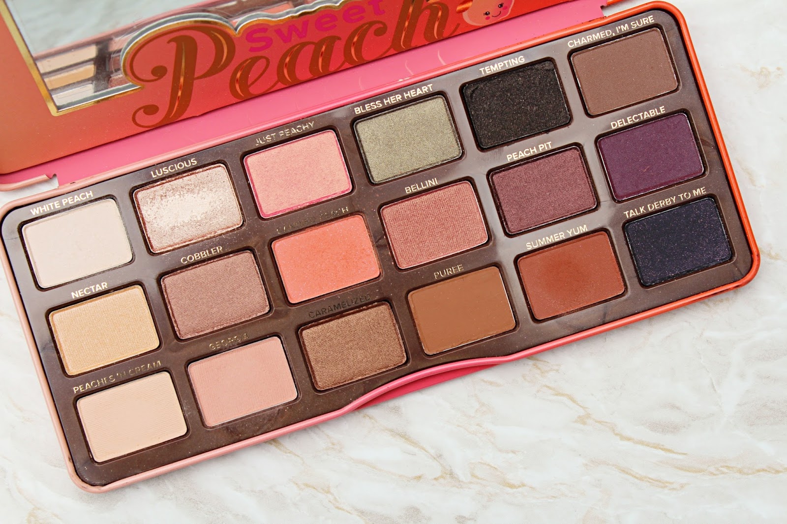 Too Faced Sweet Peach Palette Review with Swatches 