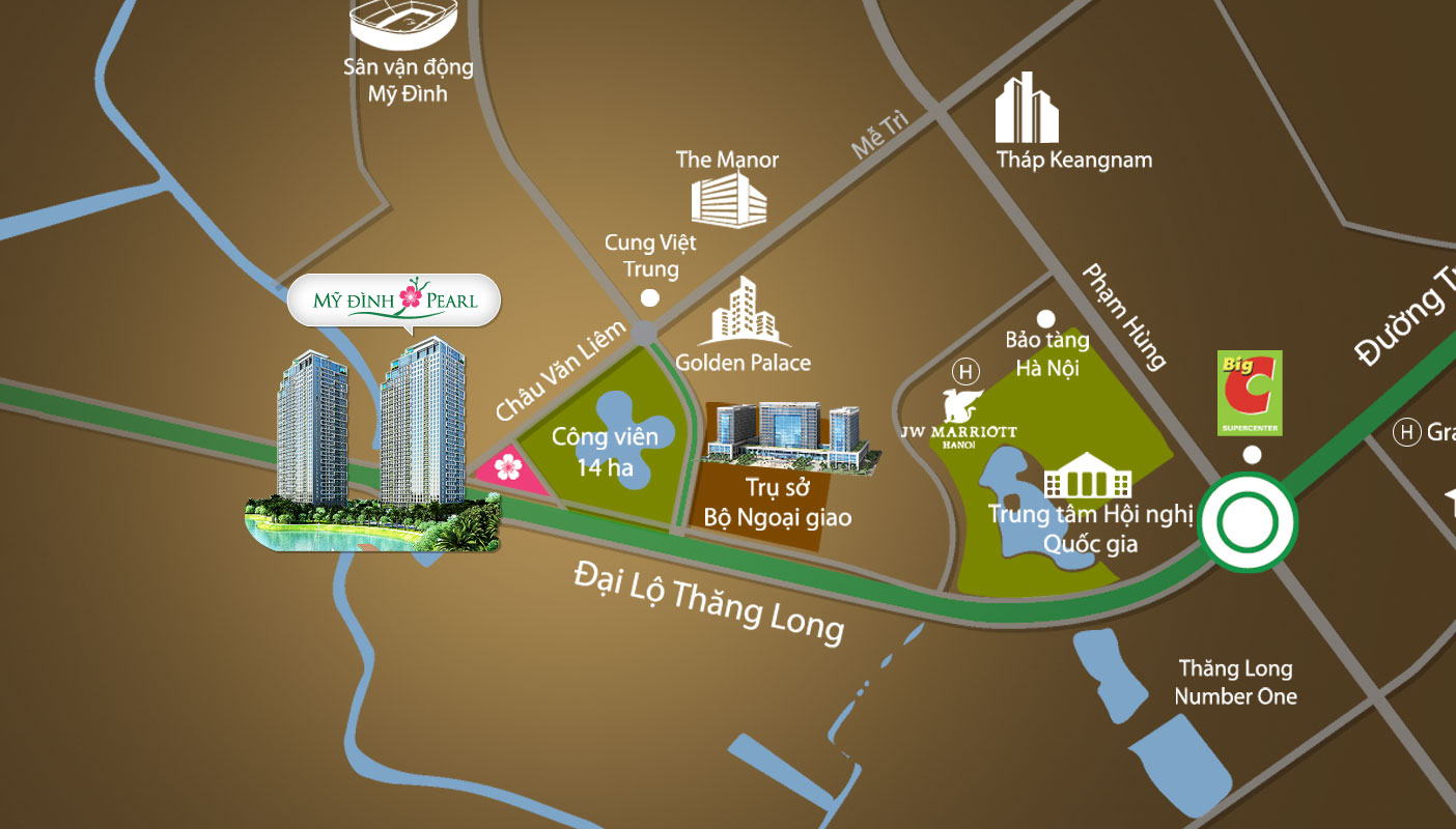 Vị trí đắc địa tại dự án chung cư Mỹ Đình Pearl Lê Văn Thiêm Vị trí đắc địa tại dự án chung cư Mỹ Đình Pearl Lê Văn Thiêm