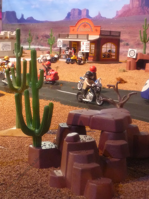 Diorama Playmobil Route 66 El Poble dels clicks Barcelona 2015 Somosclicks diorama Playmobil Ruta 66