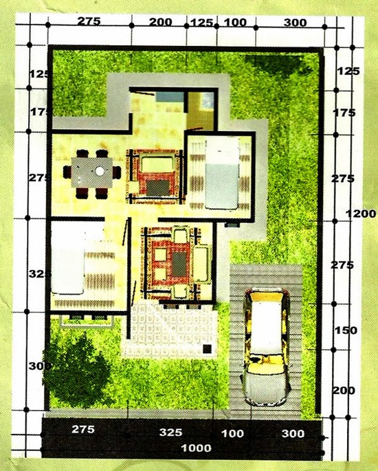 Kumpulan Denah Rumah Minimalis Tipe 45 - Desain Denah 