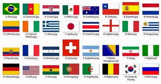 Você manja das bandeiras dos países da Copa do Mundo?