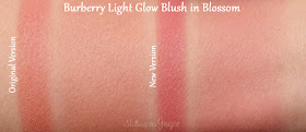 Burberry Beauty Light Glow Blush No.05 Blossom New Version Formula Swatch Swatches