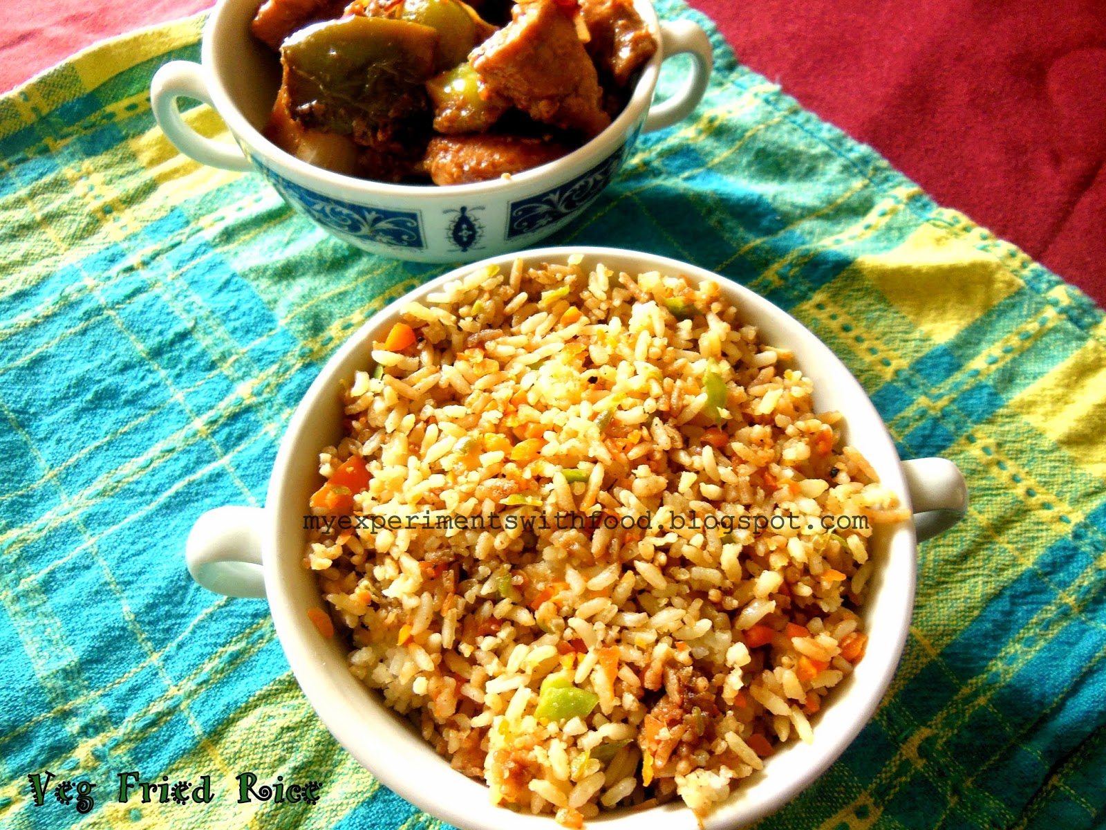 My Experiments With Food: Vegetable Fried Rice and Chilly Chicken