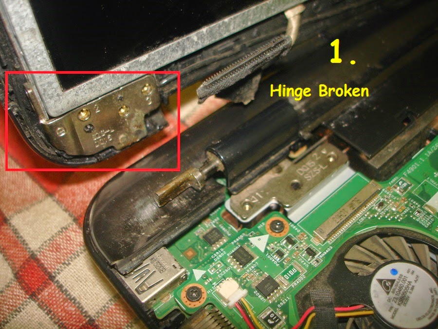 www.techsspots.blogspot.in Dell Inspiron N5110, Laptop Broken Hinge