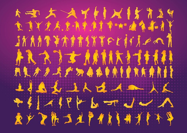 50+ Sports Vector Art Silhouettes
