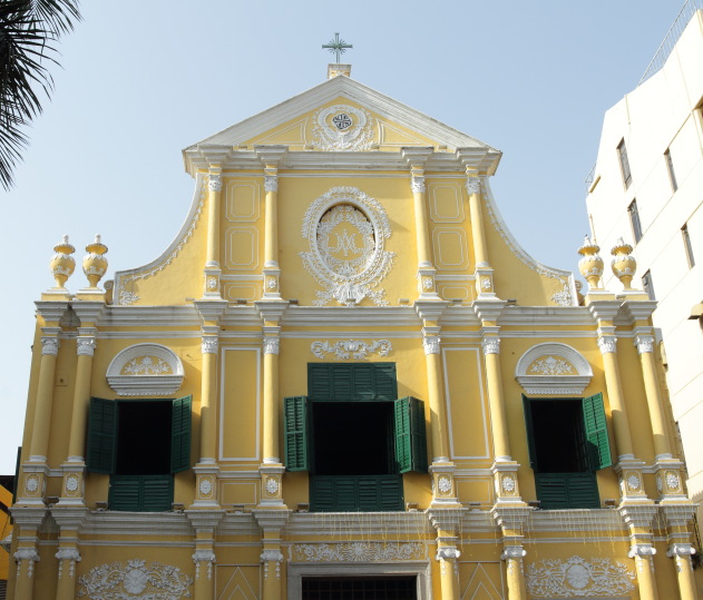 Gorgeous looking church in Macau old city
