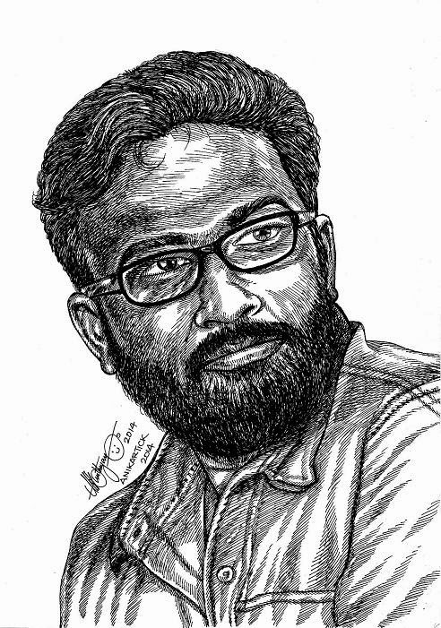 ART / DRAWING / ILLUSTRATION / PAINTING SKETCHING - Anikartick: Director RAM - Directed the Films Katradhu Thamizh,Thanga Meengal and Upcoming Tamil film Taramani Portrait Art by Artist Nadu,India