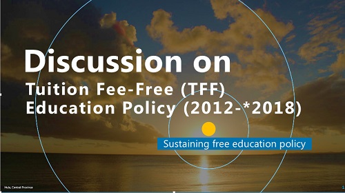 key point on Tuition Fee Free Education Policy