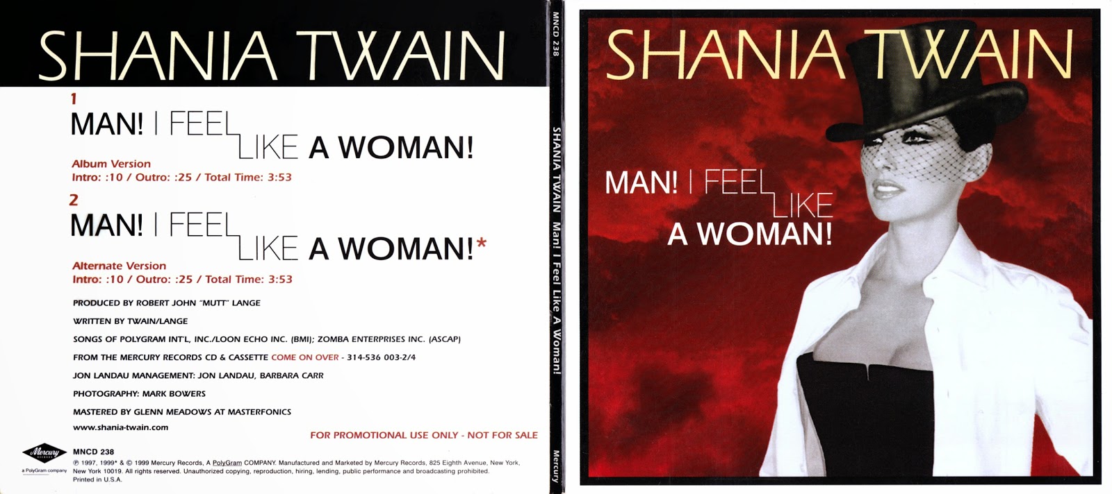 Shania Twain – Man! I Feel Like a Woman! Lyrics
