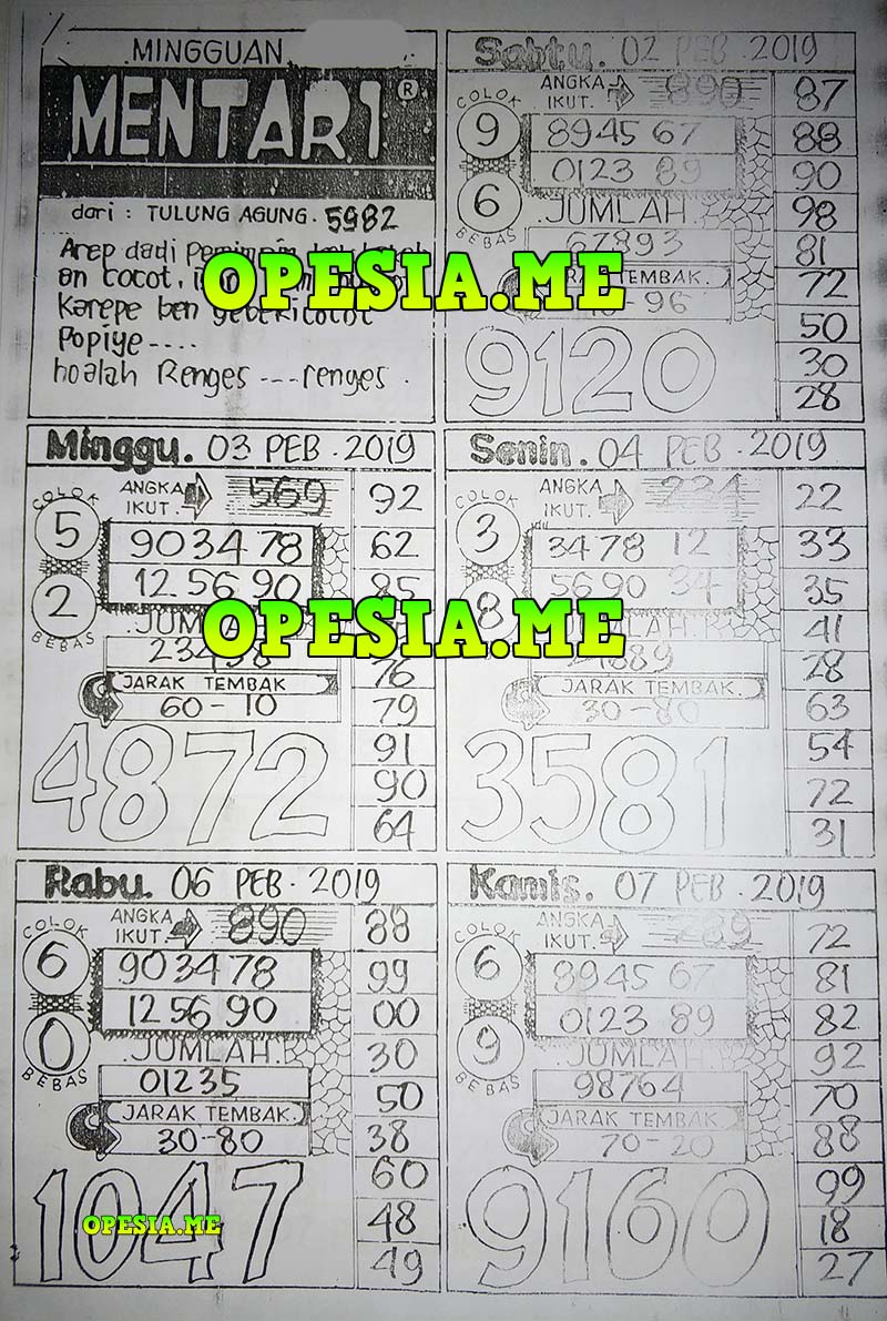 Forum Syair Sgp Rabu 6 02 2019 Opesia Official