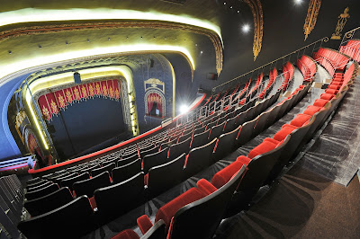 view from theatre circle showing Evertaut’s Ambassador seats upholstered in red