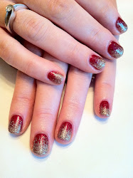 nails shellac christmas glitter cnd nail polish fade elegant gold