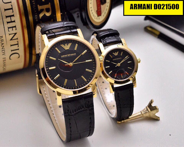 Đồng hồ đôi dây da Armani Đ021500
