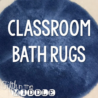 Bath rugs in the classroom create soft and cozy places for your students to read and work.
