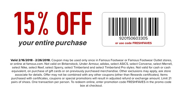 Millionaires Giving Money: Famous Footwear Coupon 15% OFF - Hurry While