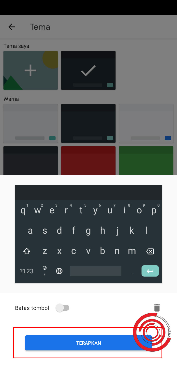 Cara Merubah Warna/Tema/Background Google Keyboard Sesuka Hati KEPOINDONESIA