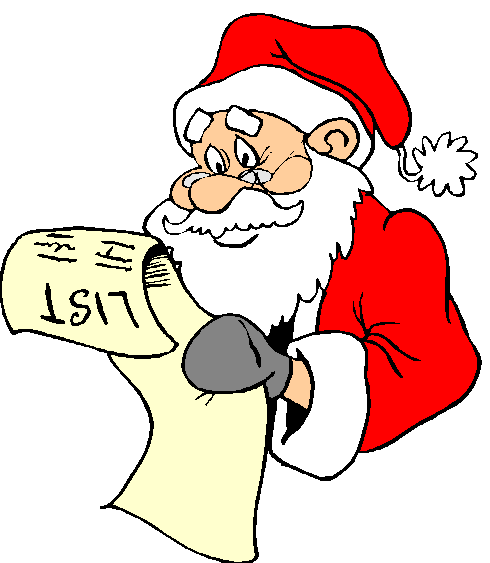 santa reading clipart - photo #27