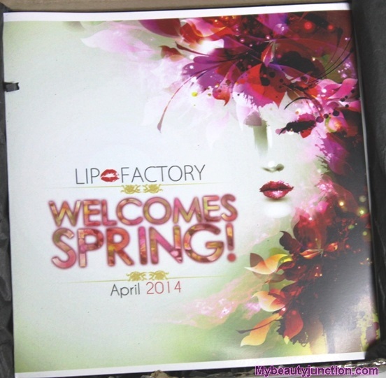 Lip Factory beauty box April 2014 unboxing, review