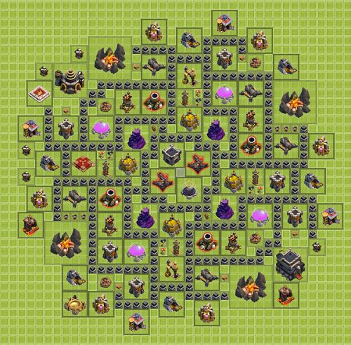 Clash of Clans Town Hall 9 Farming Type 2