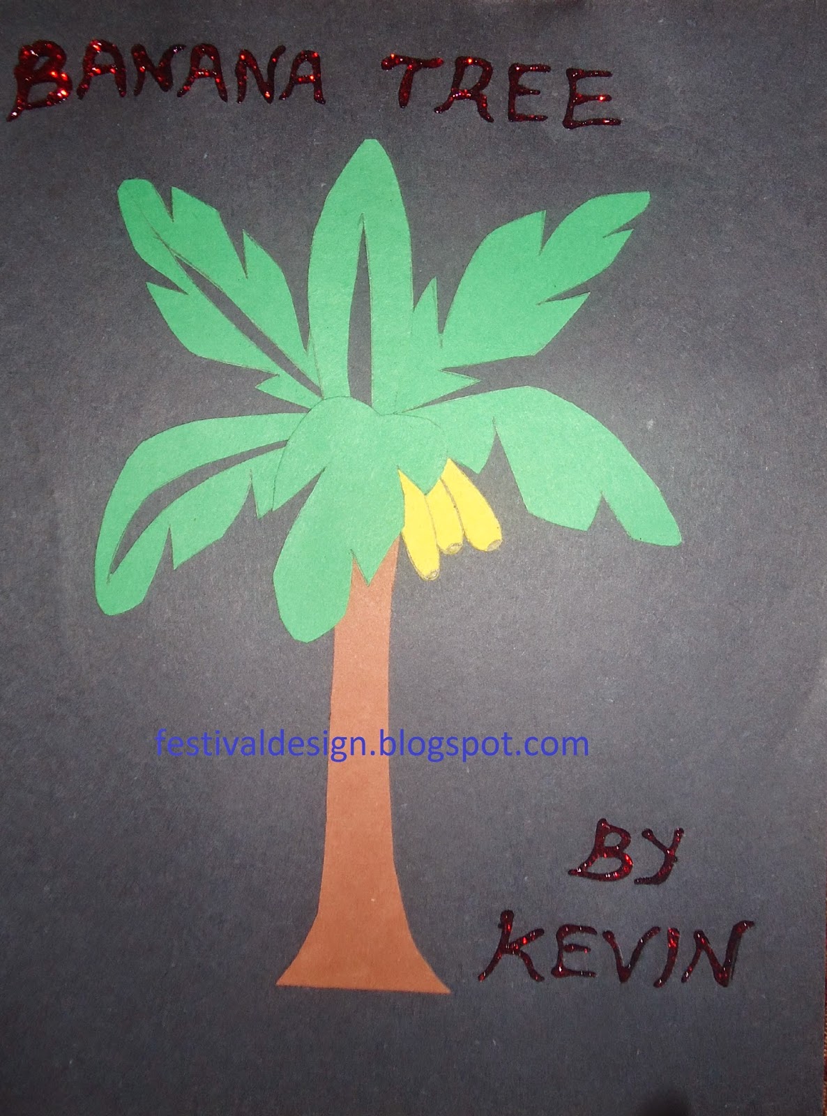 Festival Design Paper Banana Tree