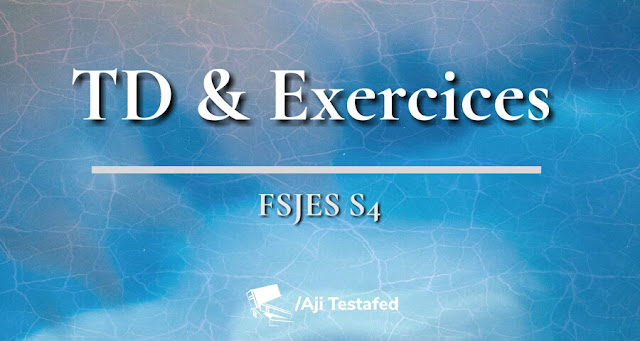 TD & Exercices S4 FSJES