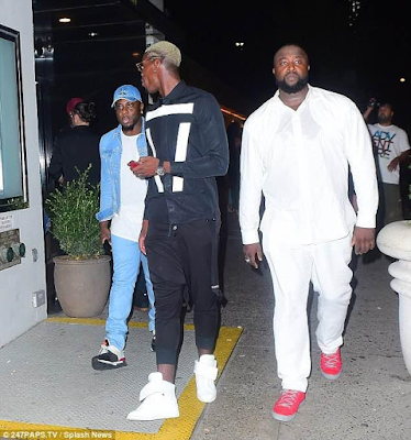 1a4 Paul Pogba parties with Drake in New York as he prepares for Man U move (photos)