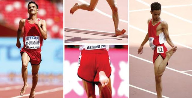 عدّاء يمني يدخل قلوب الجماهير بعد ركضه حافي القدمين في بطولة العالم لألعاب القوى ببكين