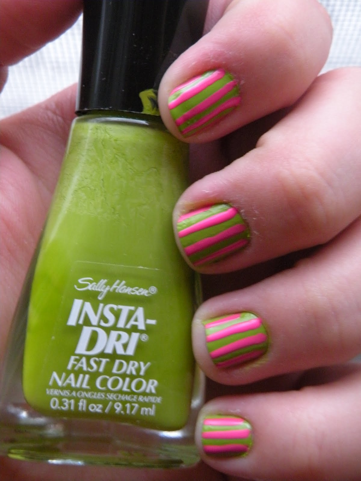 Laura's Nail Art: ugly chopped up sideways watermelon?
