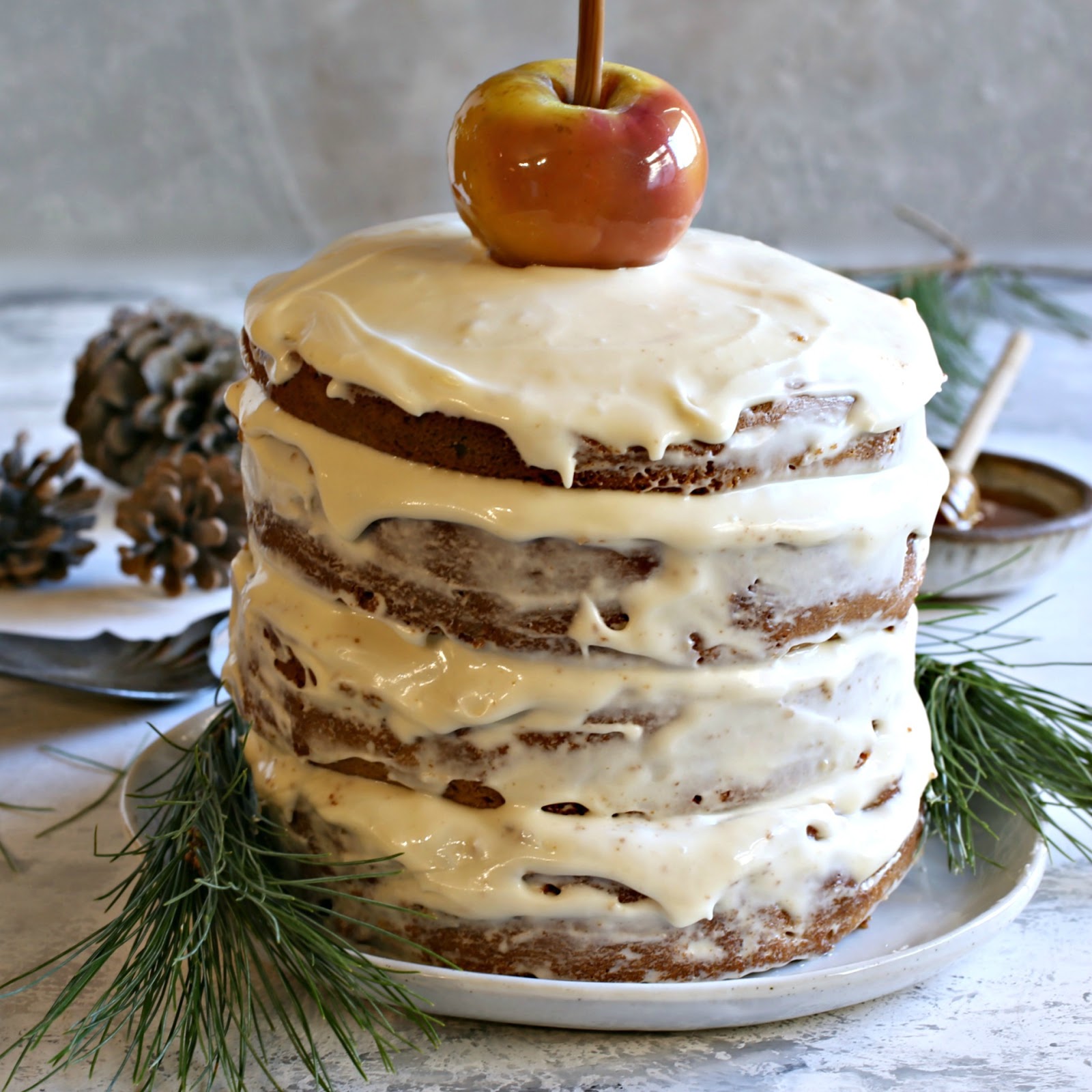 Hungry Couple Honey Apple Gingerbread Cake