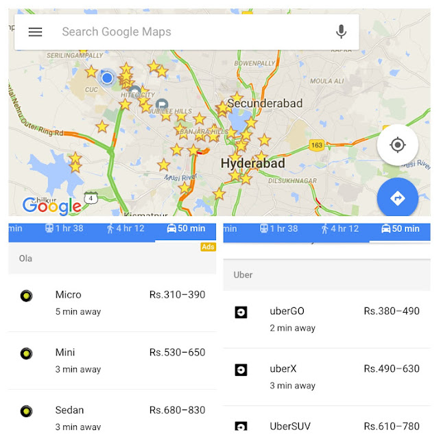 Compare and Choose OLA or Uber before each ride?