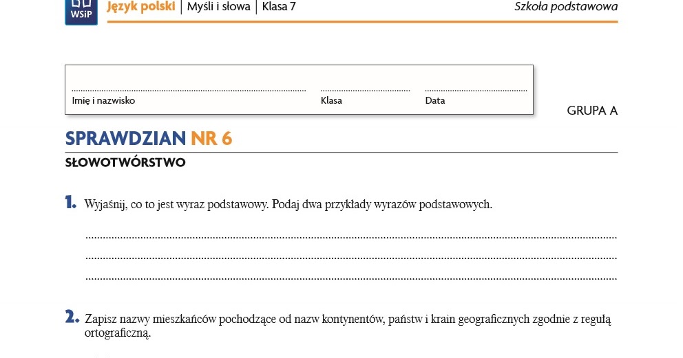 Język Polski Klasa 4 ćwiczenia Online 20 maja, język polski, kl. VII