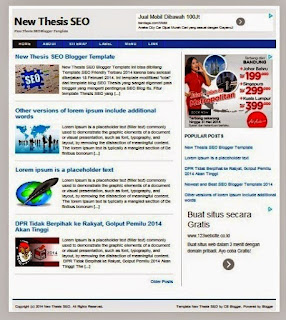 New Thesis SEO Blogger Template 
