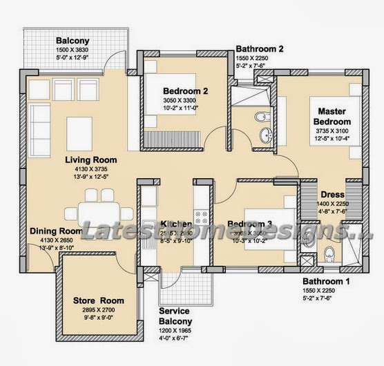 Buat Testing Doang 3 Bhk Interior Design Projects
