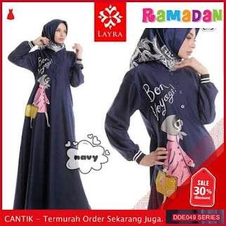 DDE049D43 Dress Brukat Alisa Biru Lebaran Benhur 2019 Terusan BMGShop