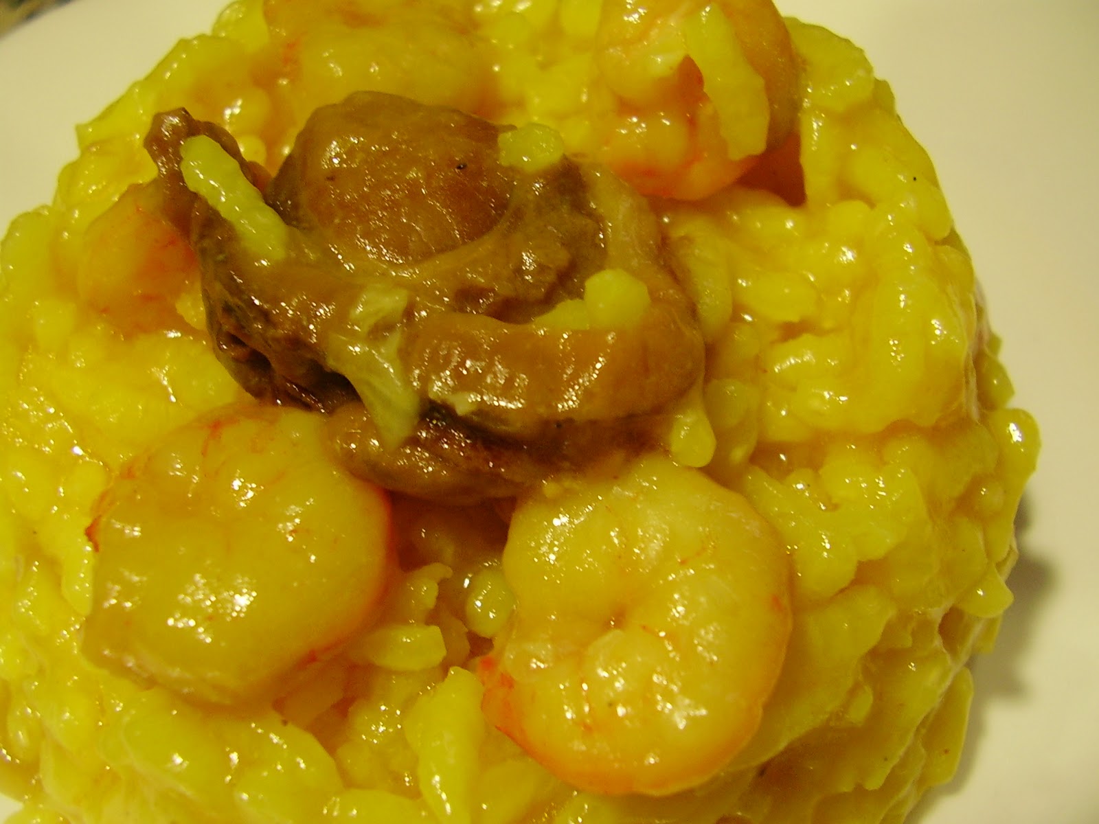 Choconata: Arroz con Gambas y Zamburiñas en salsa de vieiras